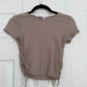 Princess Polly Taupe Short Sleeve Top